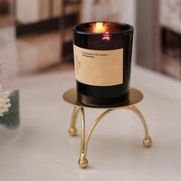 Vintage Round Iron Candle Holder, 1 Count Minimalist Decorative Candlestick, Decorative Candle Holder for Home Party Wedding ...