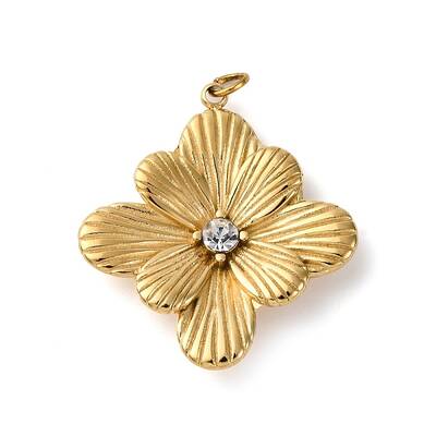316 Stainless Steel Rhinestone Pendants