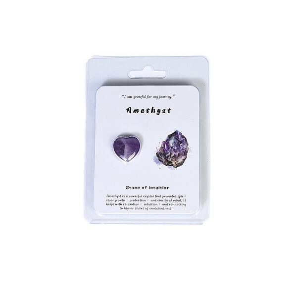 Heart Shape Natural Amethyst Display Decorations