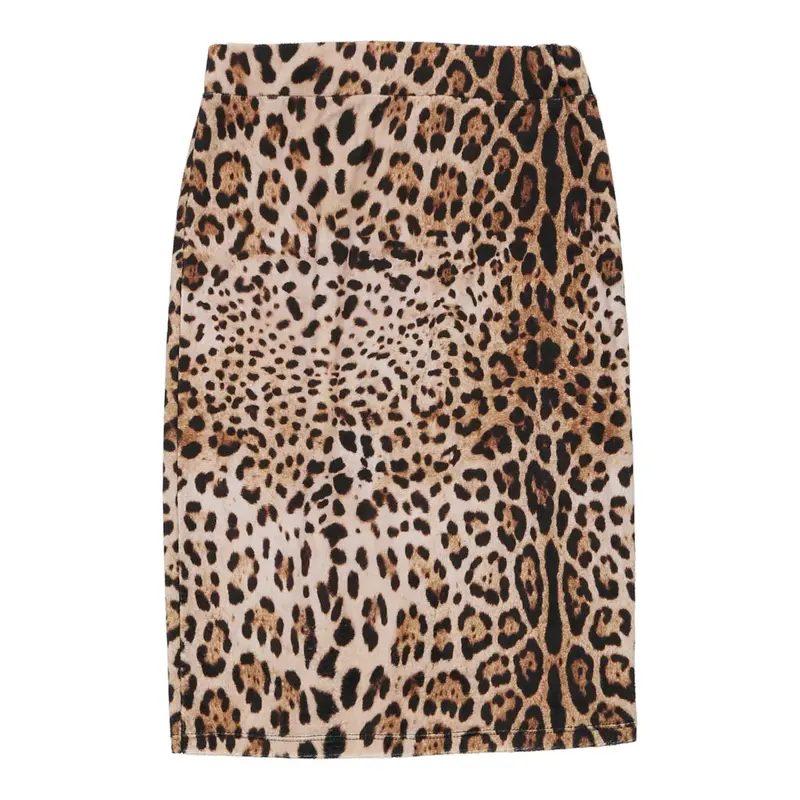 Unbranded Animal print Midi Skirt - Medium Beige Polyester Blend