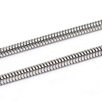 Tarnish Resistant 304 Stainless Steel Round Snake Chains