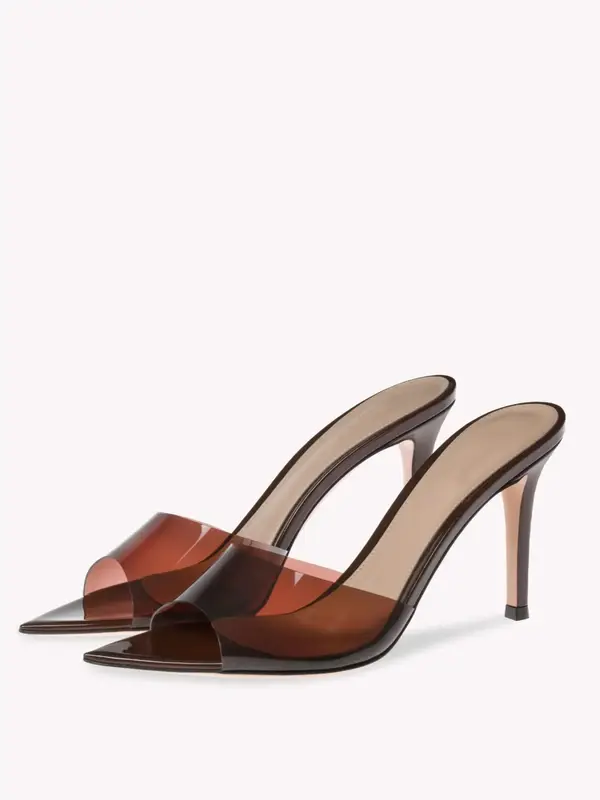 Fashionable Transparent Stiletto Sandals, Elegant Pointed Toe High Heel Sandals for Women, Summer Barefoot Shoes for Party, D...