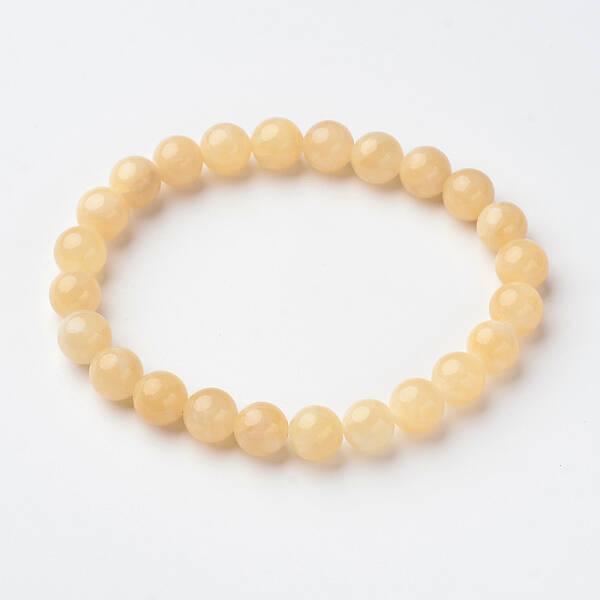 Natural Jade Round Bead Stretch Bracelets