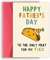 Lovely Taco Father's Day Card for Dad, Funny Fathers Day Gift for Husband from Wife, Romantic Fathers Day Card, Happy Father'...