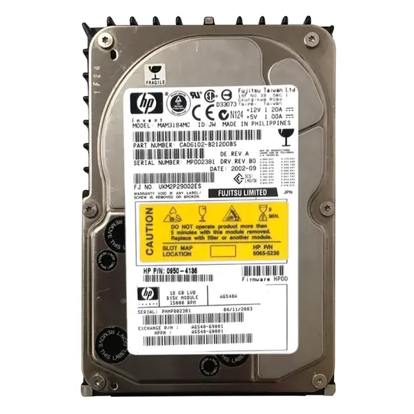 A6540-60001 HP 18.2GB Ultra-320 SCSI 15000 3.5-inch Hard Drive