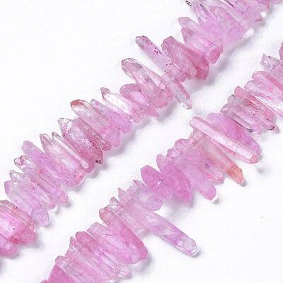 Natural Crackle Quartz Crystal Dyed Beads Strands