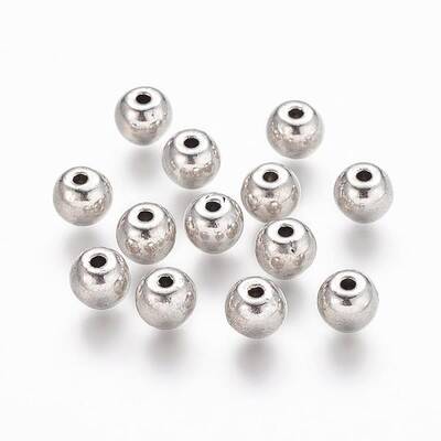 Tibetan Style Alloy Round Beads