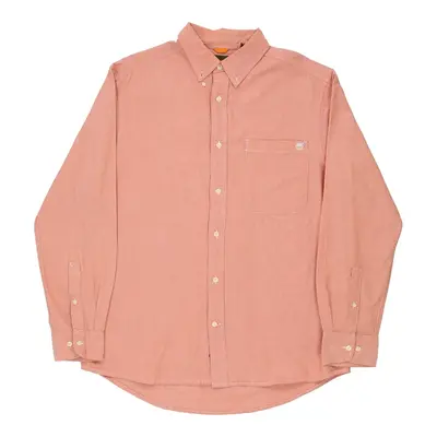 Timberland Shirt - Large Orange Cotton