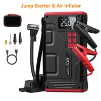 16800mAh Portable Jump Starter with Air Compressor (10.0 Gas/9.0L Diesel), 6000A 12V Car Battery Jump Box, 150PSI Digital Tir...