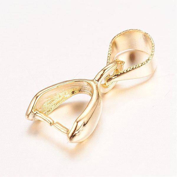 Real 18K Gold Plated Brass Pendant Pinch Bails