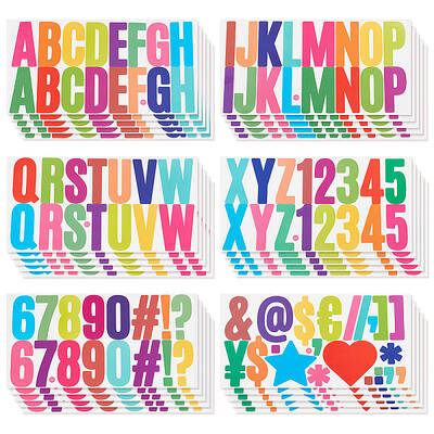Colorful Vinyl Letter Waterproof Decorative Stickers