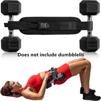 Adjustable Dumbbell Hip Thrust Belt, 1 Count Hip Training Belt with Extra Padding, Hip Exercise Equipment for Home Workout, W...