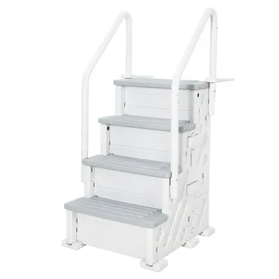 Garvee 4-Step Pool Ladder with Dual Handrails, Heavy Duty Non-Slip Steps, 500 lbs Capacity, Fits 48–54 Above Ground & Ingr...
