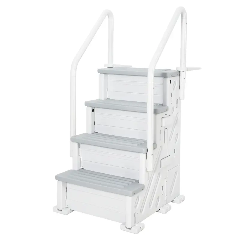 Garvee 4-Step Pool Ladder with Dual Handrails, Heavy Duty Non-Slip Steps, 500 lbs Capacity, Fits 48–54 Above Ground & Ingr...