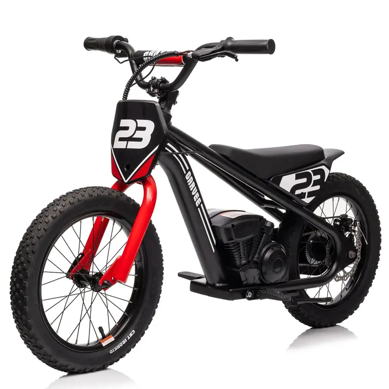 Garvee Ride - G Series: 360W Motor 16IN Tires Adjustable Speeds Detachable Battery Aluminum Frame Safety Brakes Black for Out...