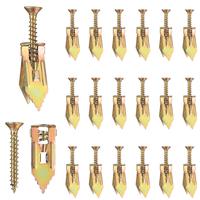 80 PCS Self Drilling Drywall Anchors with Screws Kit, Zinc Plated Steel Hollow Wall Anchors and Screws Heavy Duty, No Drill o...