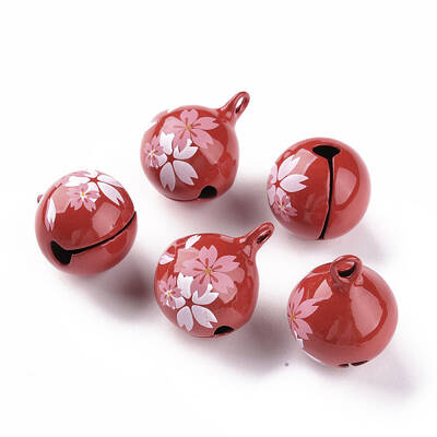 Baking Painted Brass Bell Pendants