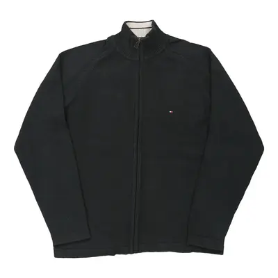 Tommy Hilfiger Zip Up - Large Black Cotton