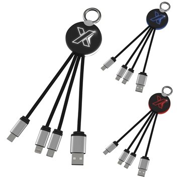 25 Custom SCX Design Eco Ring Light Cable - RPET & Multi-Device