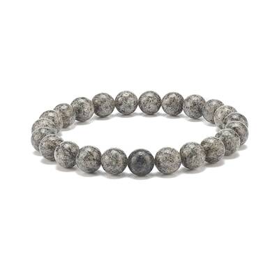 Natural Sesame Jasper/Kiwi Jasper Round Beaded Stretch Bracelet