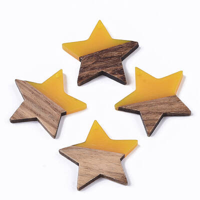 Transparent Resin & Wood Pendants