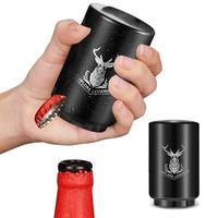 Automatic Beer Bottle Opener with Magnetic Cap, Portable Spring Push Beer Bottle Opener, Independence Day Activities/4th of J...