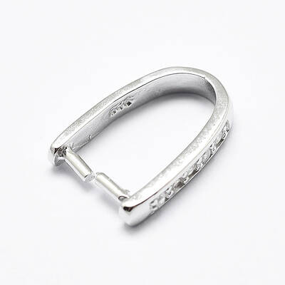 Anti-Tarnish Rhodium Plated 925 Sterling Silver Micro Pave Cubic Zirconia Pendant Bails