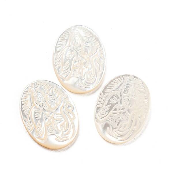 Religion Natural Sea Shell Cabochons