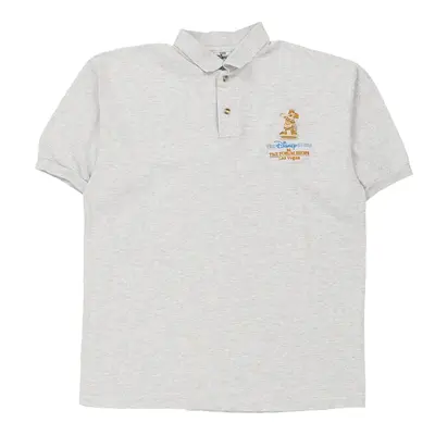 Disney Store, The Porum Shops, Las Vegas Disney Polo Shirt - Large Grey Cotton