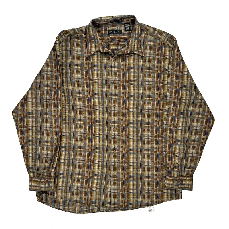 J Hane Barnes Checked Shirt - Large Multicoloured Cotton