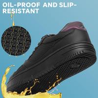 SPIEZ Chef Waterproof Shoes - Oil-Resistant Non-Slip with Stylish Look for Kitchen Crews (Black)