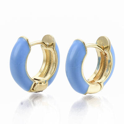 Brass Huggie Hoop Earrings