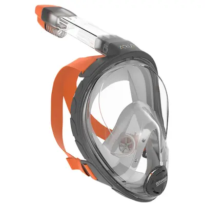 Open Box Ocean Reef Aria Full Face Snorkel Mask-Gray-SMMD