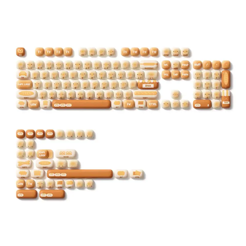 AKKO Bun Wonderland Keycap Set, 1 Set 138-key MOG Profile PBT Dye-sub Keycaps Compatible with 60%, 64-key, 65%, TKL, 75%, 96%...