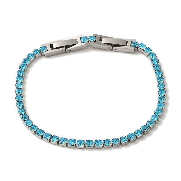 304 Stainless Steel Rhinestone Cup Chain Bracelets