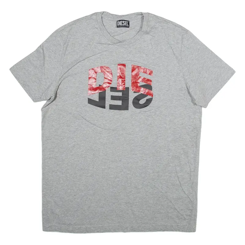 DIESEL Mens T-Shirt Grey XL