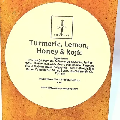 GlowBoost Turmeric Lemon Honey Kojic Skincare Soap