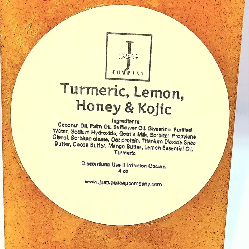 GlowBoost Turmeric Lemon Honey Kojic Skincare Soap