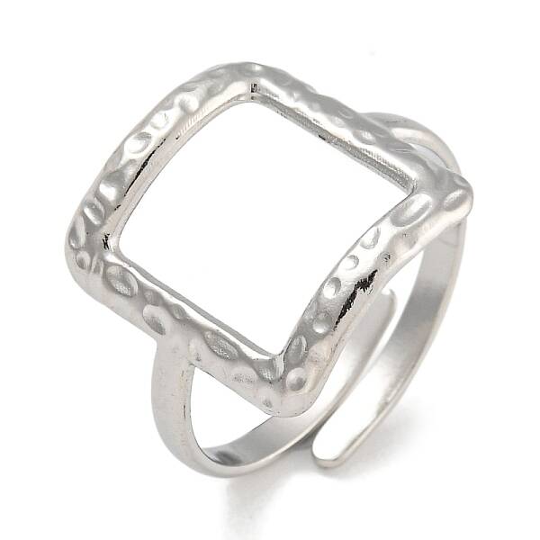 304 Stainless Steel Adjustable Ring for Women