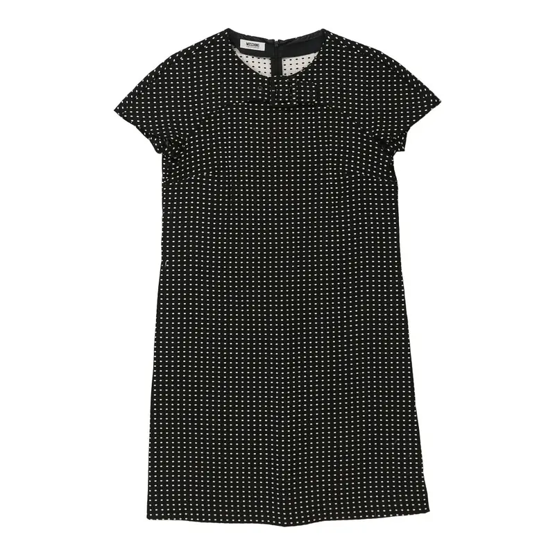 Cheap & Chic Moschino Polka Dot Midi Dress - Large Black & White Cotton | Size: large
