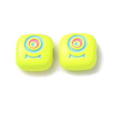 Spray Painted Alloy Enamel Beads
