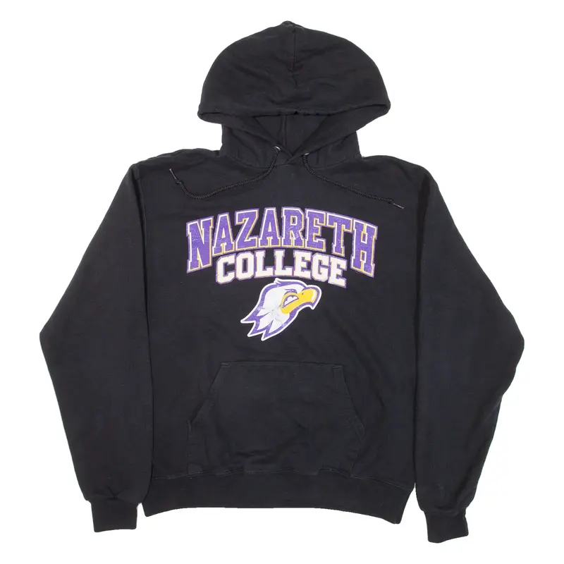CHAMPION Nazareth College Mens Black Hoodie USA M
