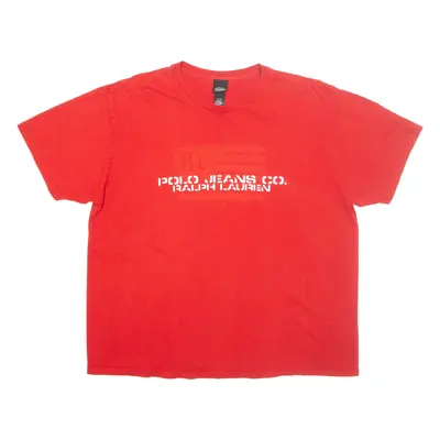 RALPH LAUREN POLO JEANS COMPANY Mens T-Shirt Red XL