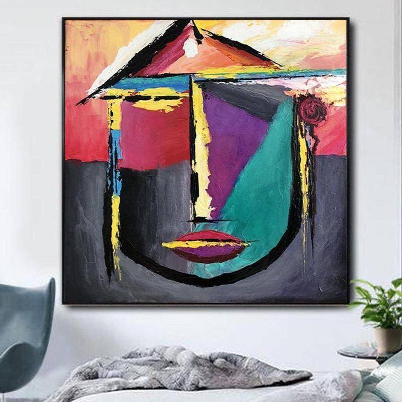 Original Abstract Face Paintings On Canvas Original Oil Abstract Artwork Contemporary Wall Painting Modern | THE BEAUTY OF YO...