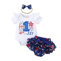 Baby Girl Romper 4th of July Independence Day Toddler Jumpsuit Shorts Outfit Sets Clothing Babygirl Clothes Products