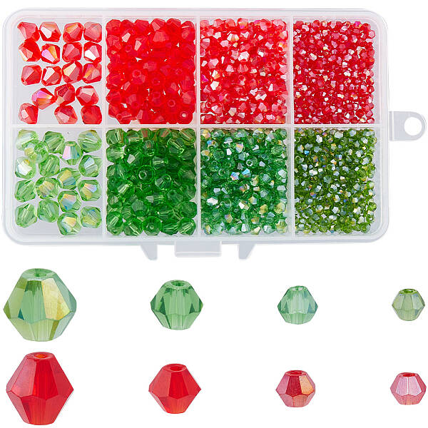 Christmas Theme Mixed Styles Electroplate Glass Beads