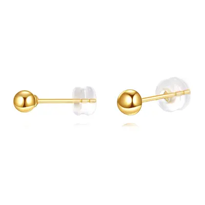 18k Gold Ball Stud Earrings