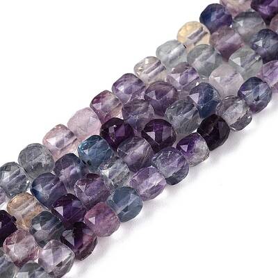 Natural Purple Fluorite Beads Strands