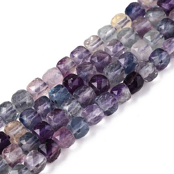 Natural Purple Fluorite Beads Strands