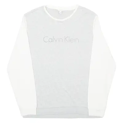 CALVIN KLEIN Mens Sweatshirt Grey Crew Neck L